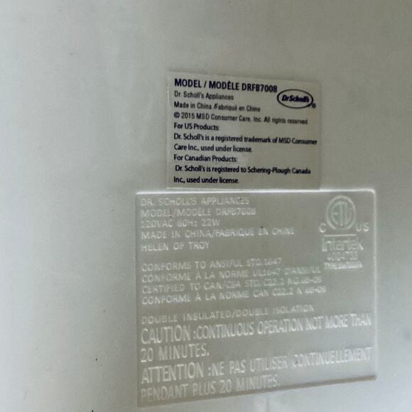 Dr. Scholls DRFB7008 Soothing Rolling Foot Spa Massager - Picture 5 of 6